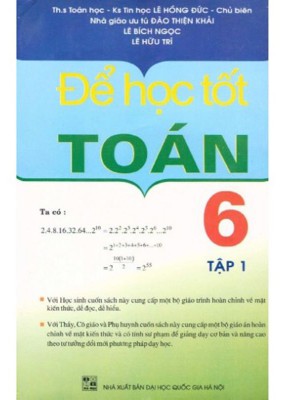 Sách Để Học Tốt Toán 6 &#8211;  Tập 1,2